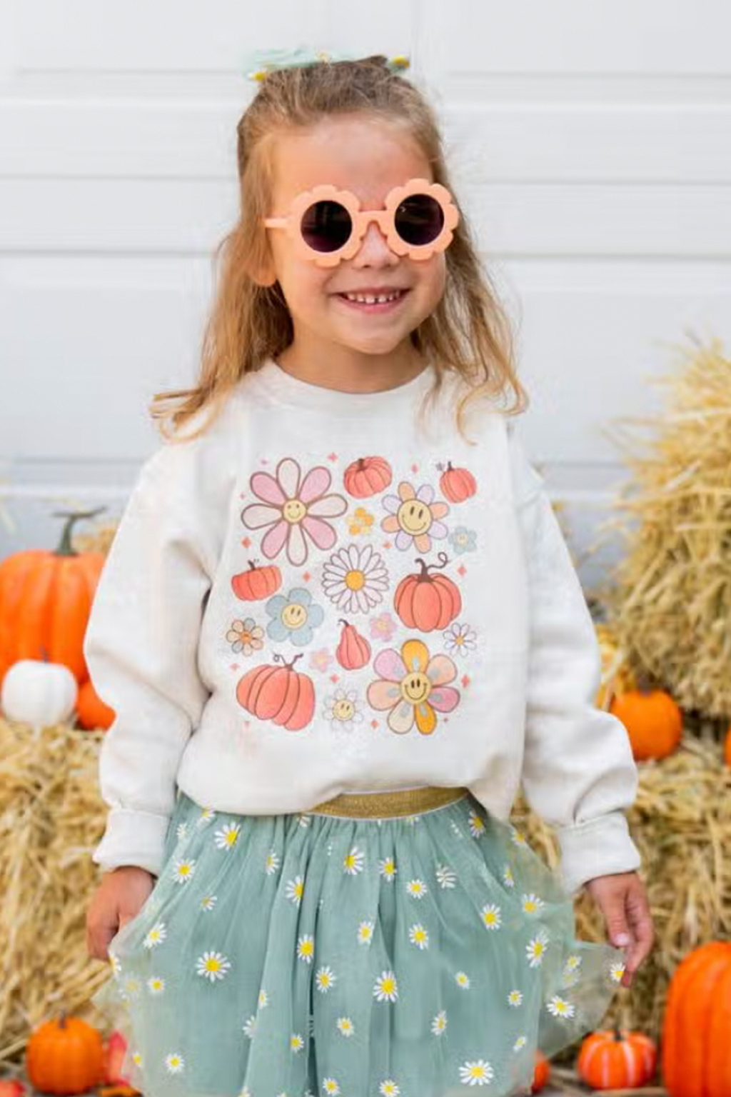 Pumpkin Daisy Doodle Sweatshirt