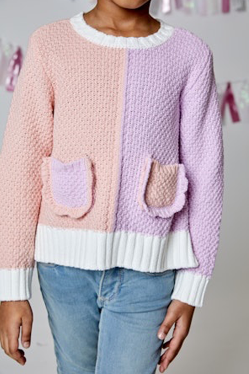 Scalloped Pocket Sweater