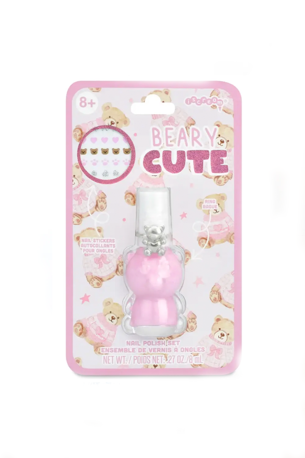 Beary Cute Nail Polish & Ring Set