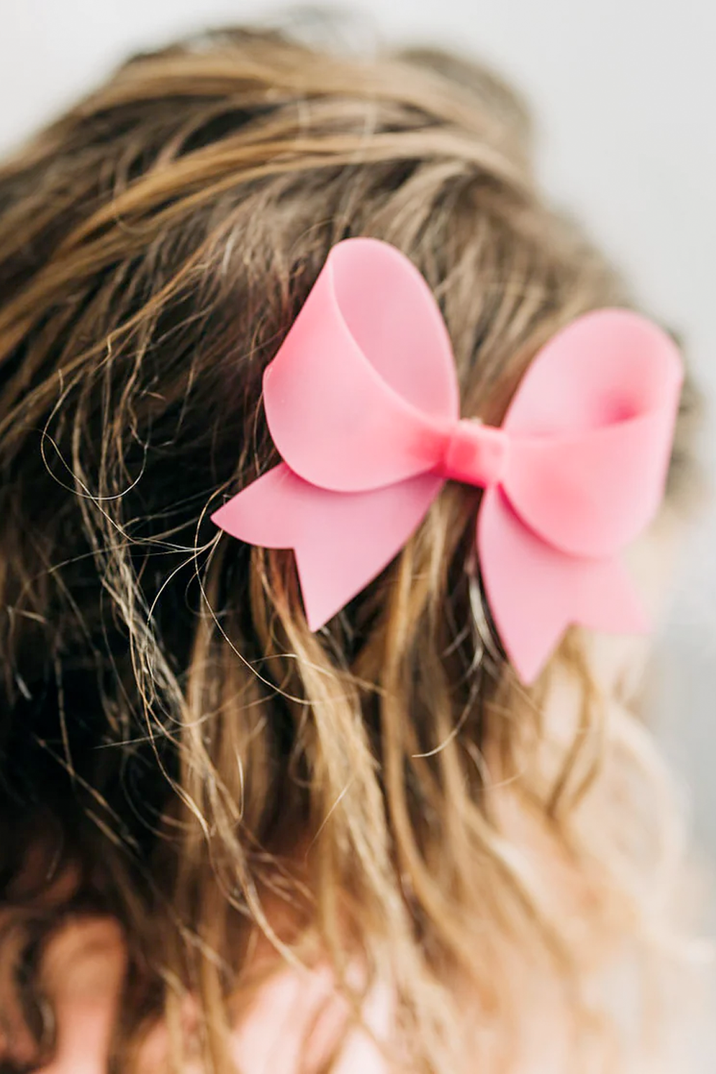Pink Jelly Bow Hair Clip