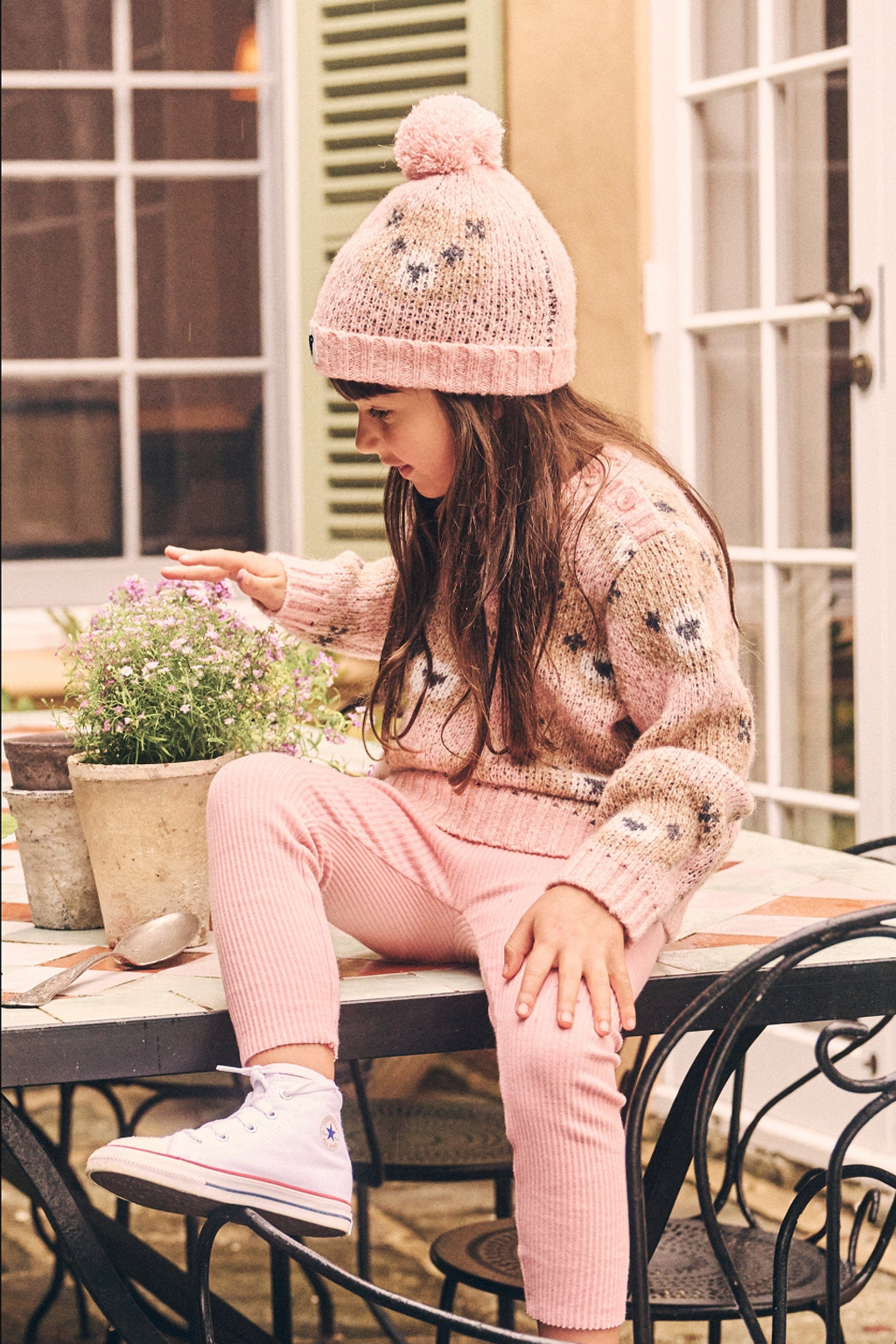 Dusty Rose Rib Legging