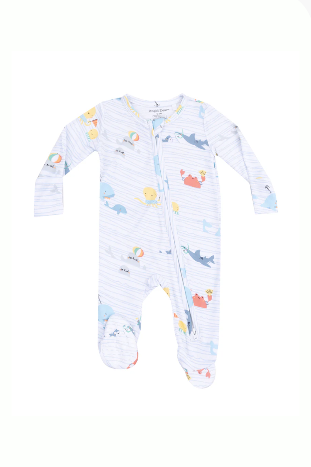 Sea Stripes 2 Way Zipper Footie