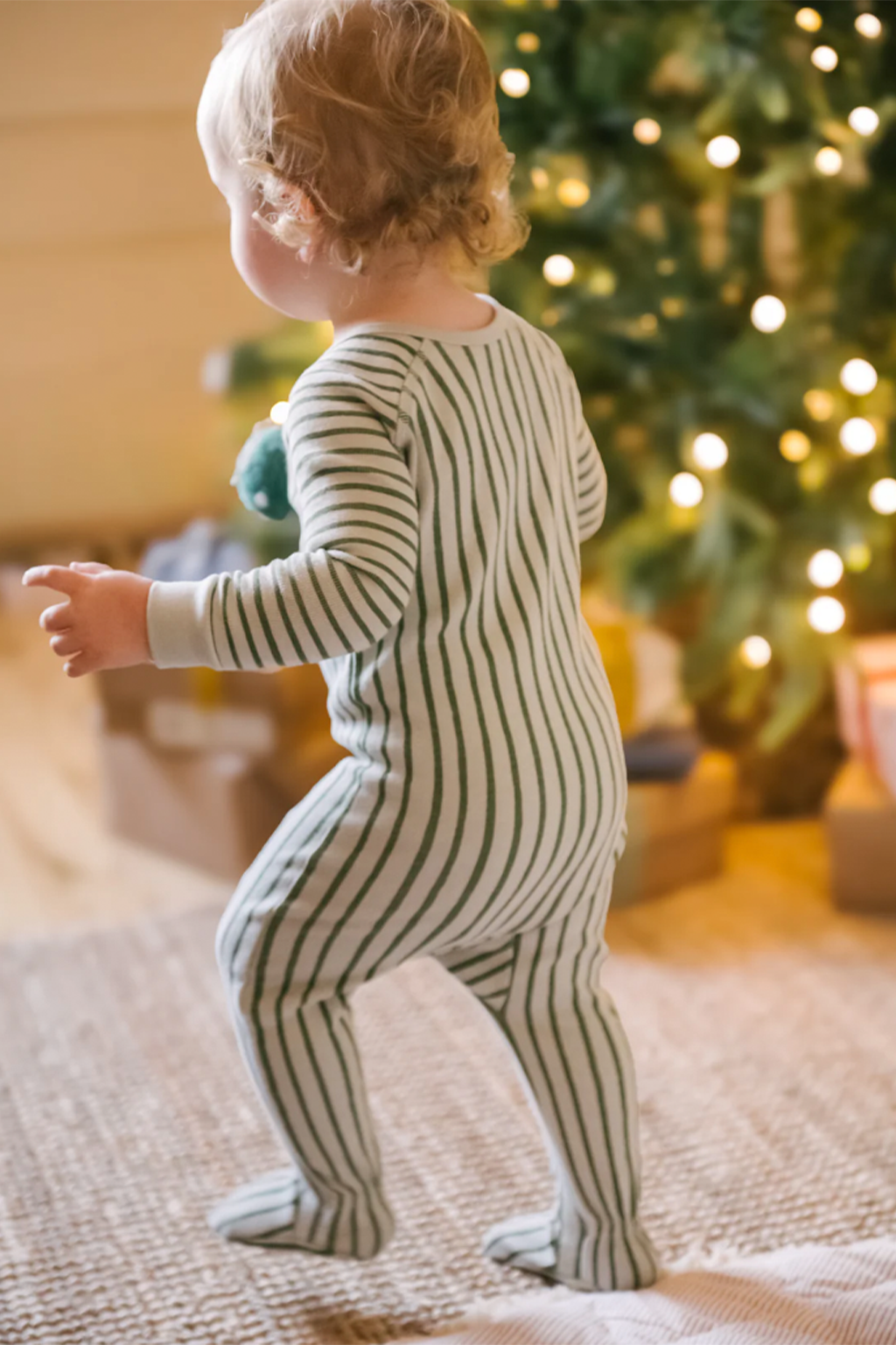 Stripes Away Ribbed Baby Sleeper