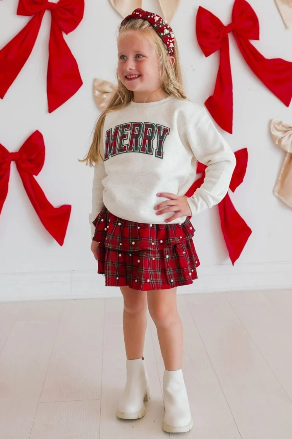 Christmas Tartan Pearl Skirt
