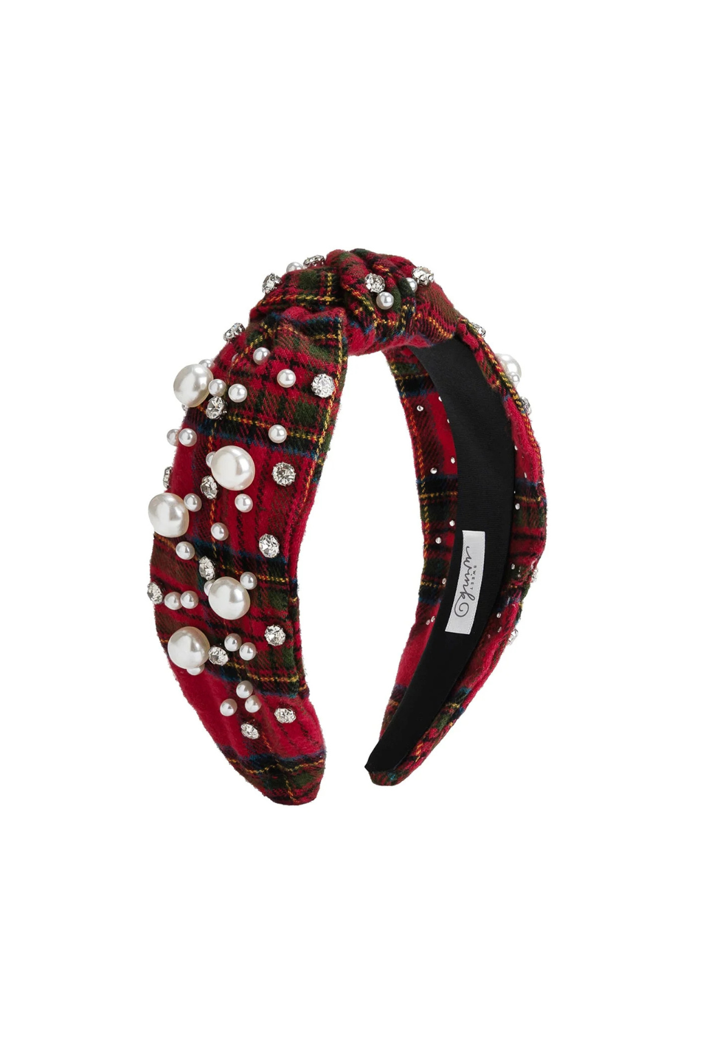 Christmas Tartan Pearl Headband
