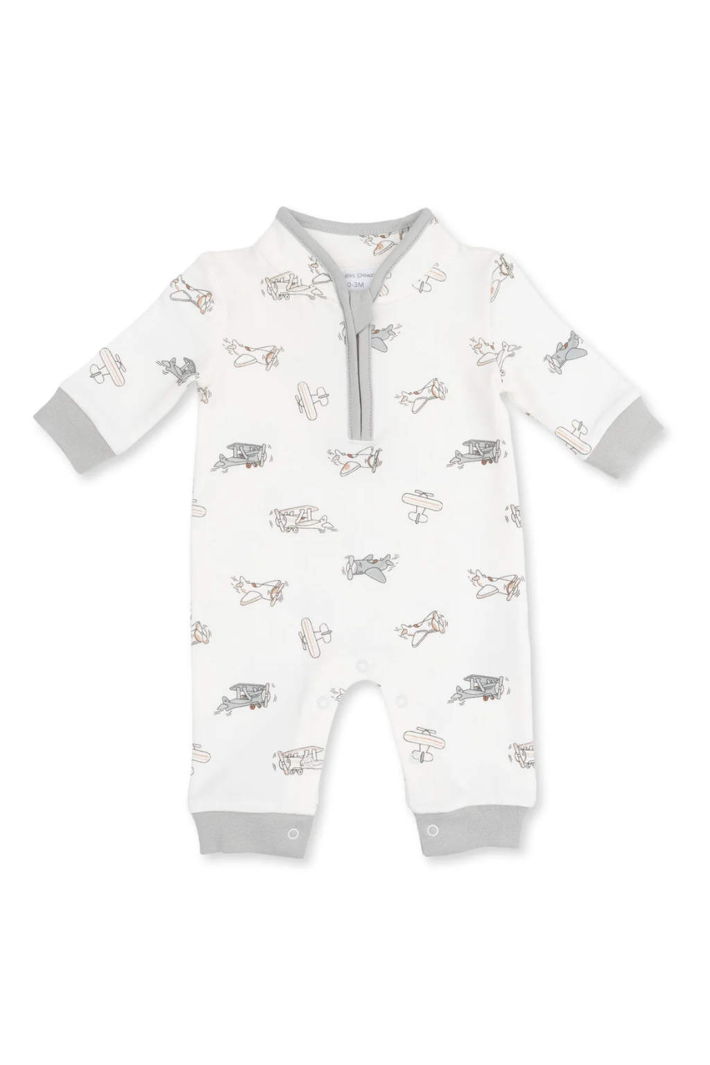 Vintage Airplane Pilot Zip Neck Romper