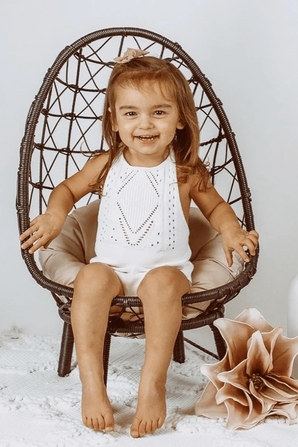 Drake Crochet Halter Romper - Kids
