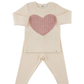 Pink Cable Heart 2pc Set