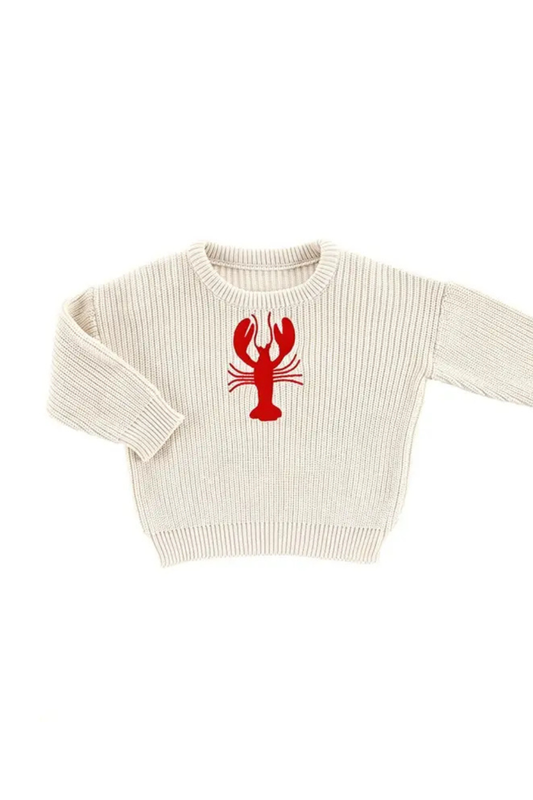 Lobster Chunky Knit Sweater