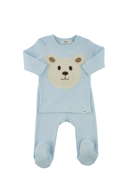 Polar Bear 2pc Footie Set