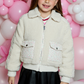 Floral Pocket Sherpa Jacket