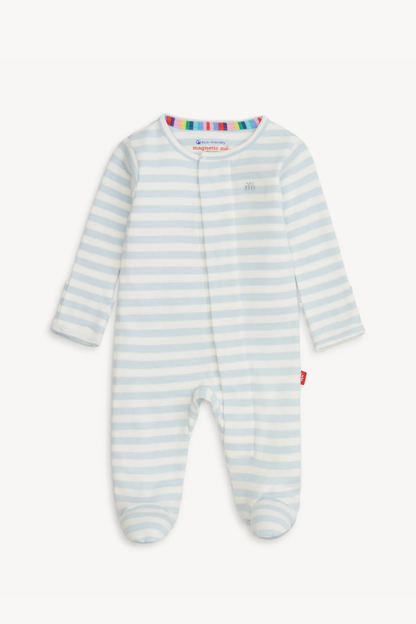 Stripe Organic Cotton Footie