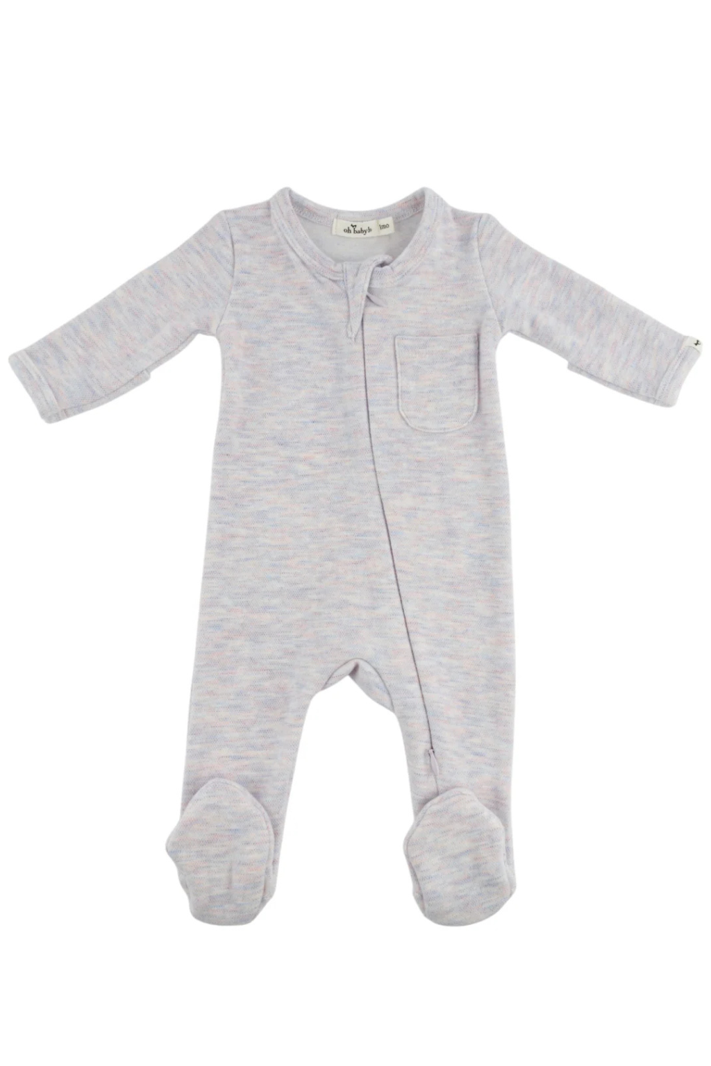 Honeycomb Zipper Footie w Pocket