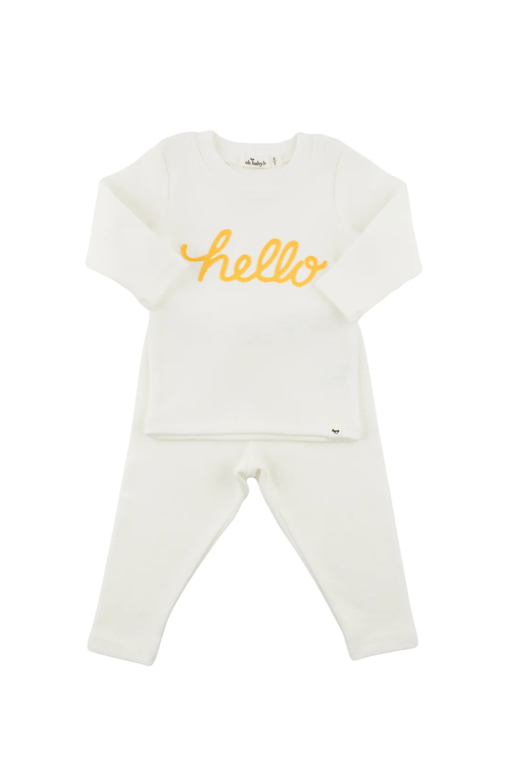 "Hello" Golden 2pc Set