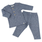 Honeycomb Henley 2pc Set