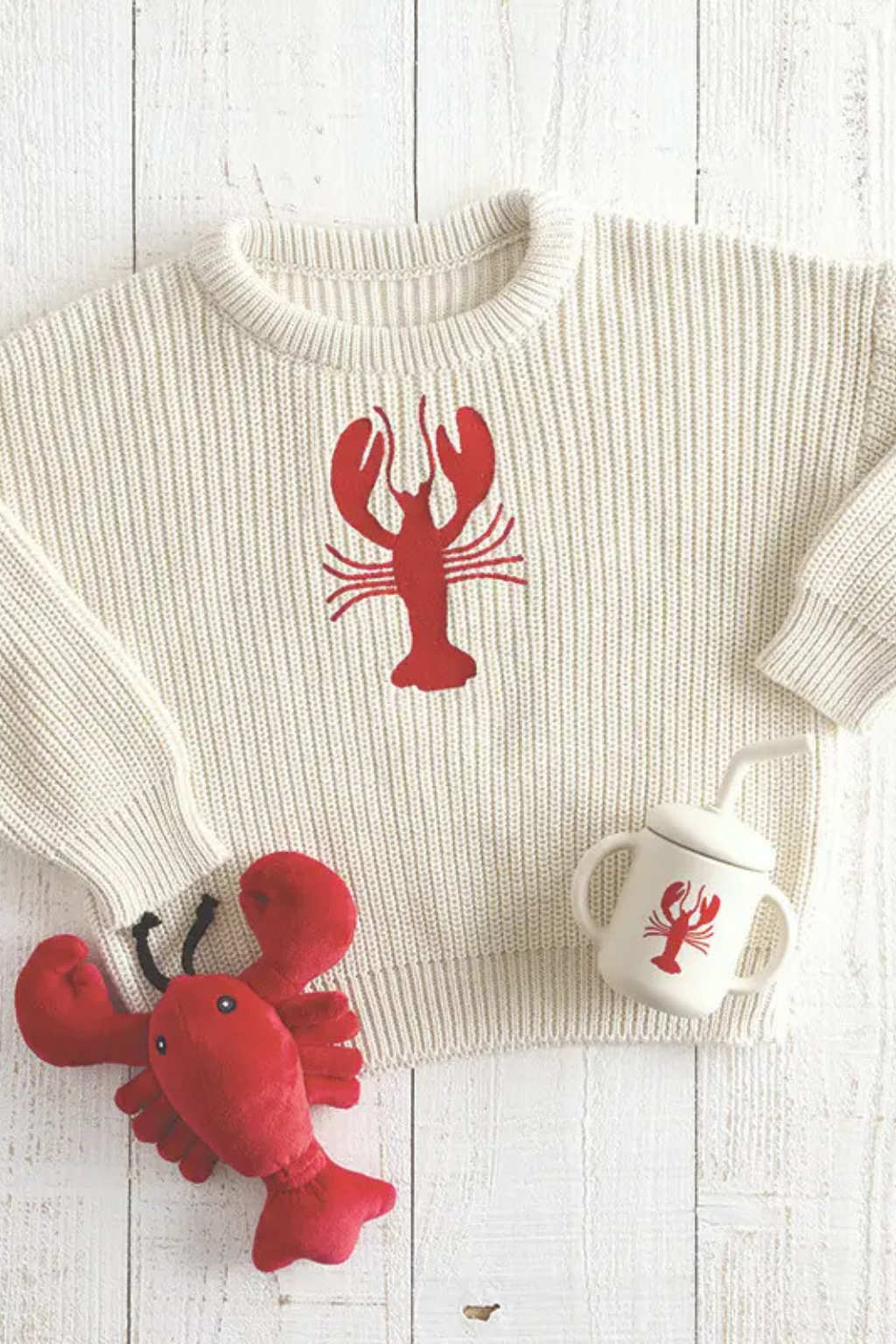 Lobster Chunky Knit Sweater