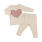 Pink Cable Heart 2pc Set