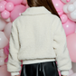 Floral Pocket Sherpa Jacket