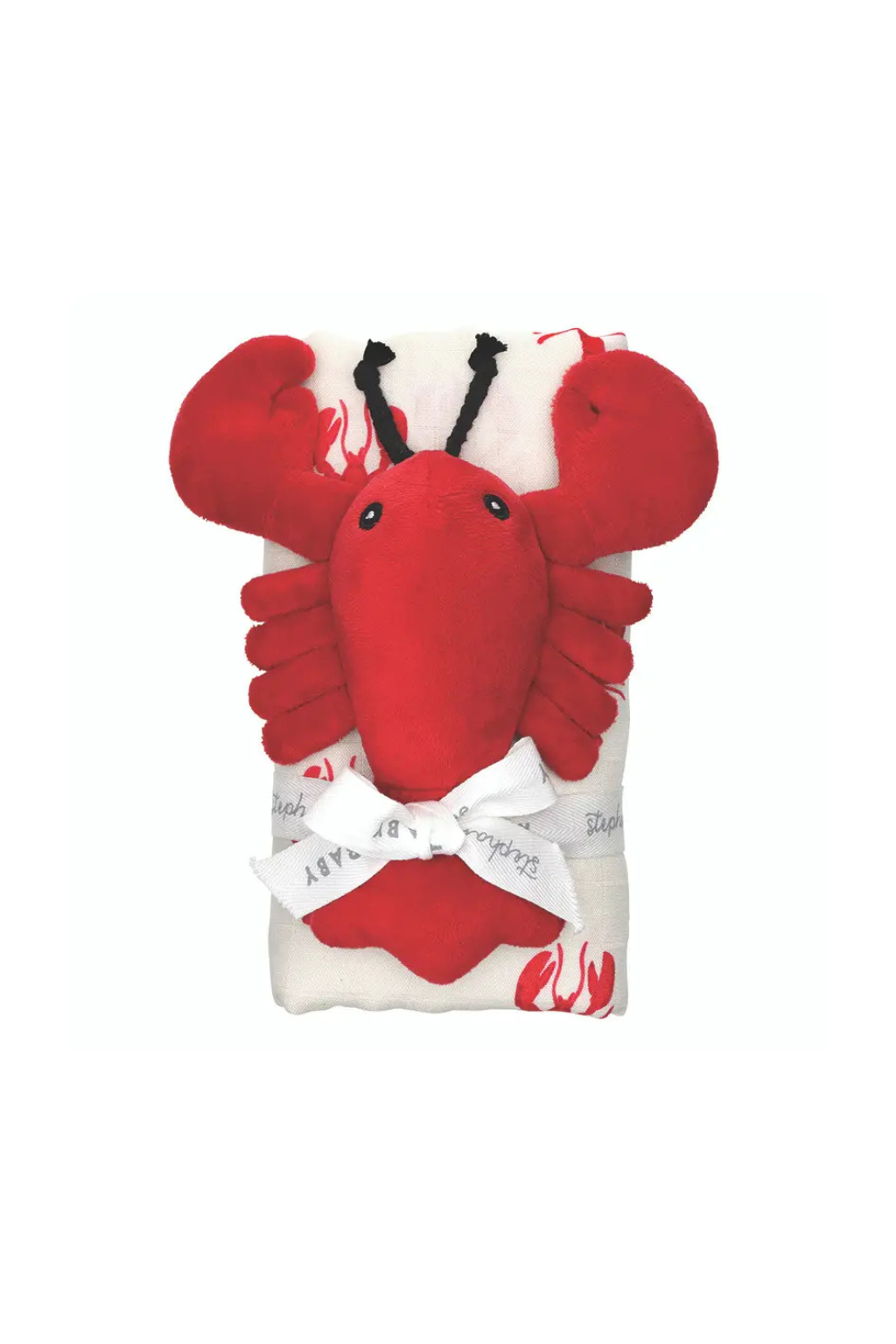 Lobster Swaddle + Plush Rattle