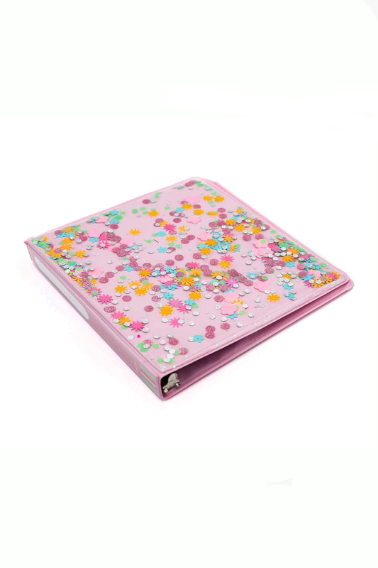 Flower Shop Confetti 3-Ring Binder