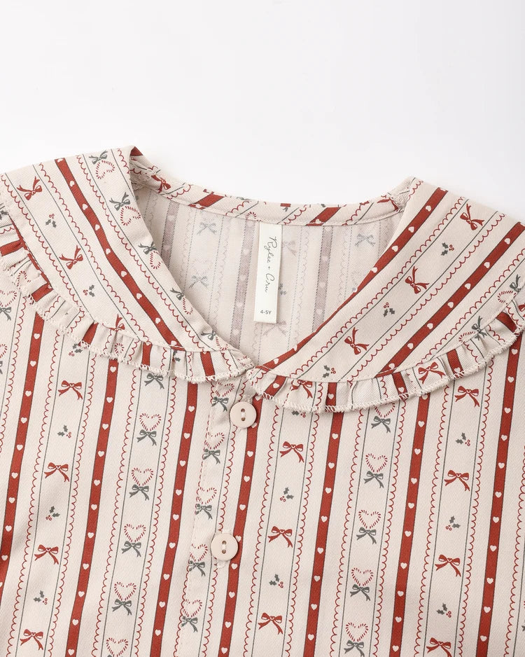 Candy Cane Lane Ruffle Pajamas