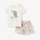 Alligator Knit Top & Organic Muslin Shorts