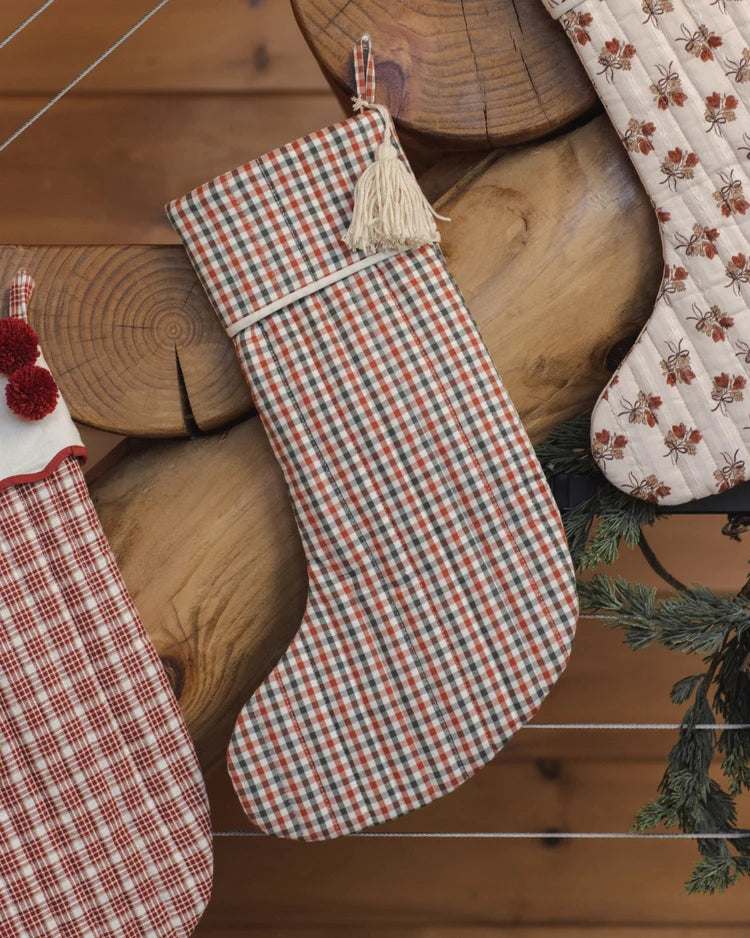 Christmas Stocking Holiday Gingham