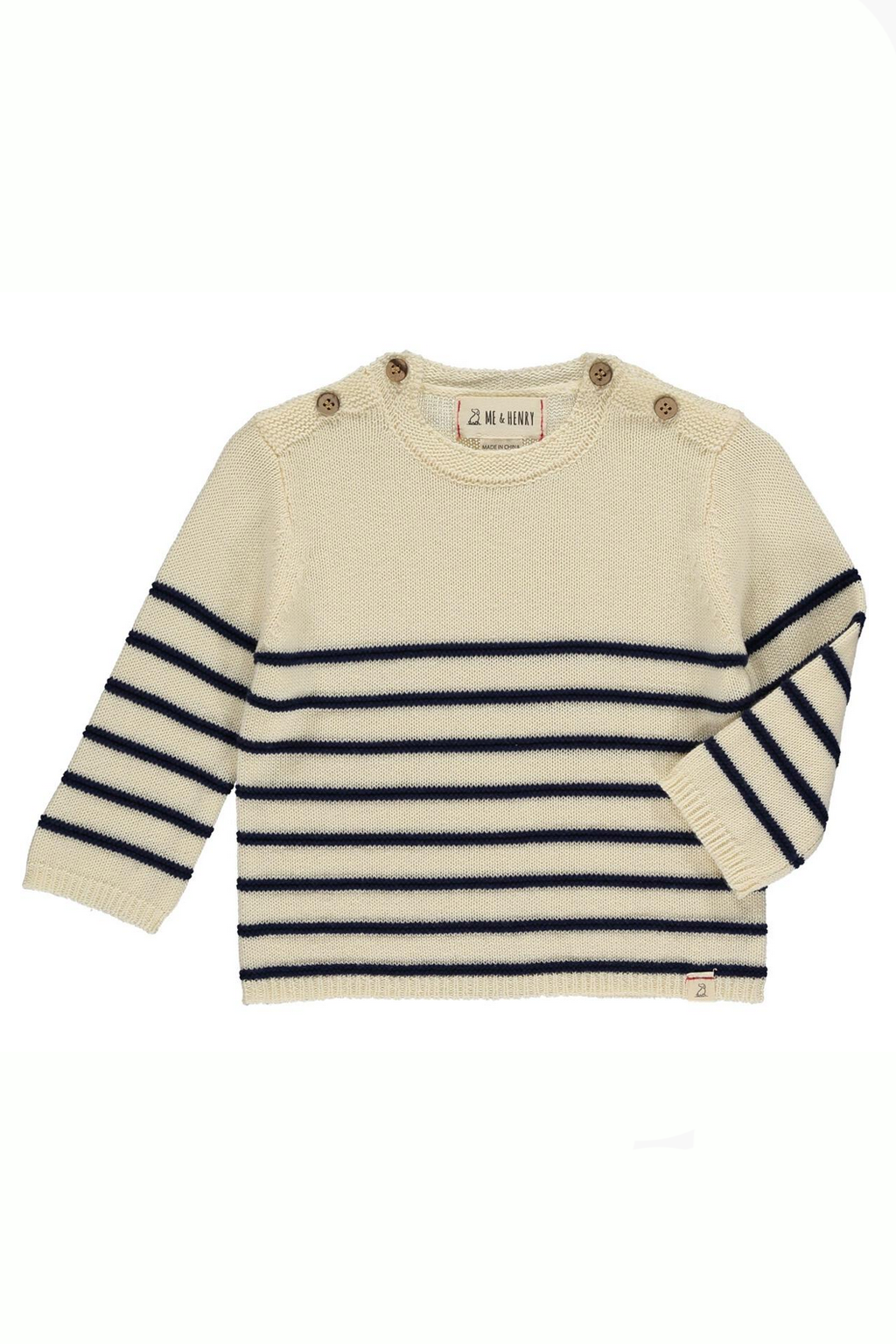 Brenton Kids Navy Stripe Sweater