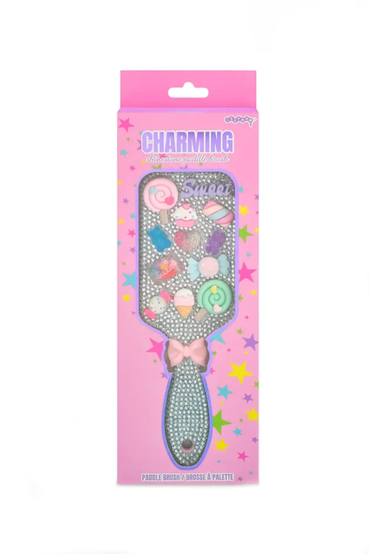 Charming Rhinestone Paddle Brush