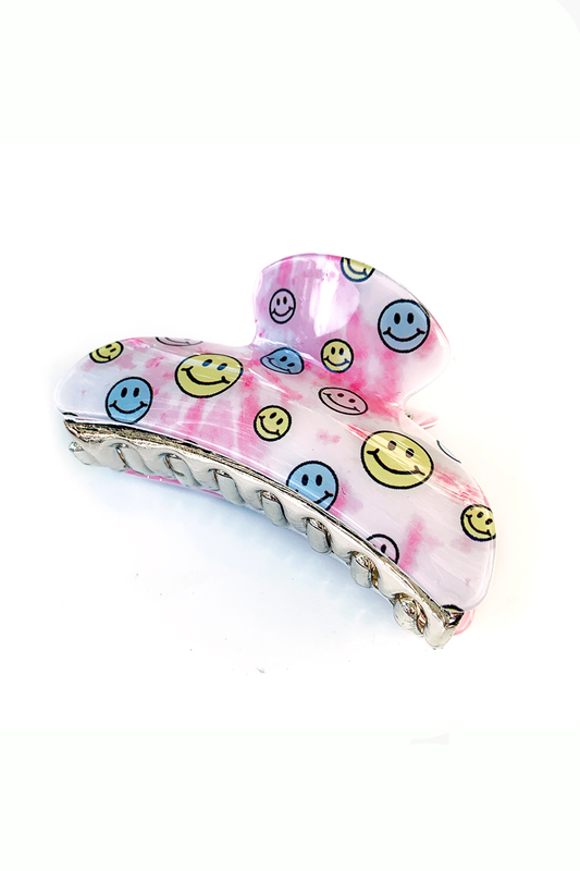 Large Happy Face Claw Clip