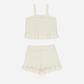 Ivory Crochet Tank Set