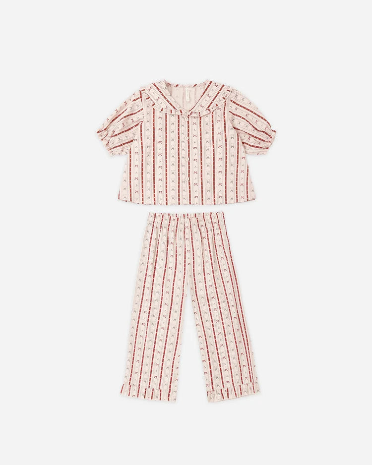 Candy Cane Lane Ruffle Pajamas