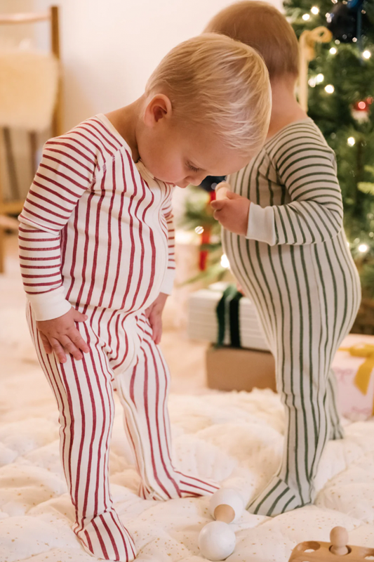 Stripes Away Ribbed Baby Sleeper