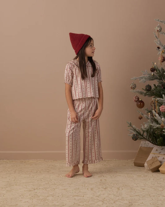 Candy Cane Lane Ruffle Pajamas