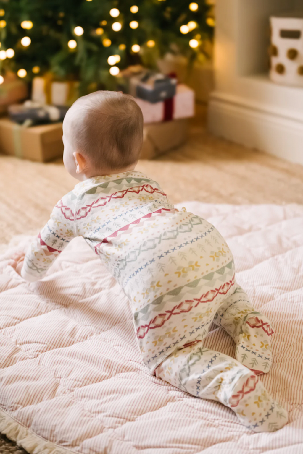 Fair Isle Ribbed Baby Sleeper