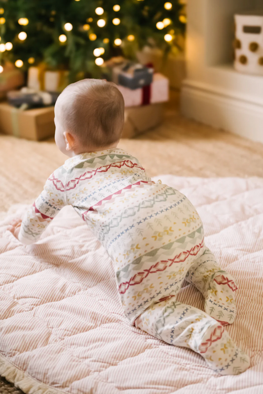 Fair Isle Ribbed Baby Sleeper
