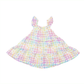 Gingham Daisy Twirly Dress