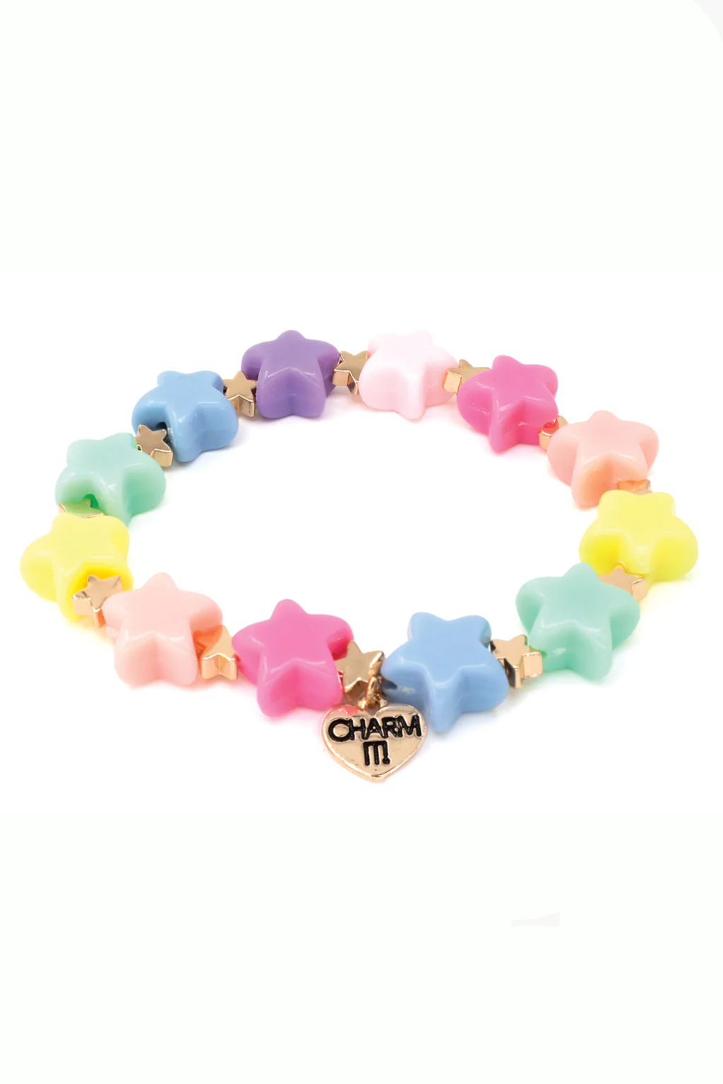 Pastel Star Stretch Bead Bracelet