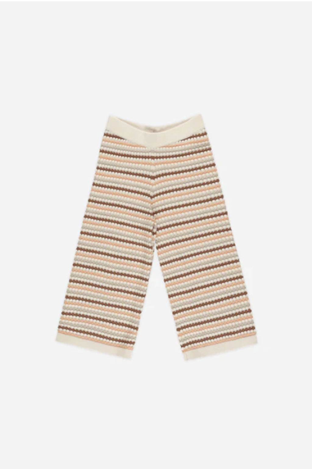 Honeycomb Stripe Knit Wide Leg Pant