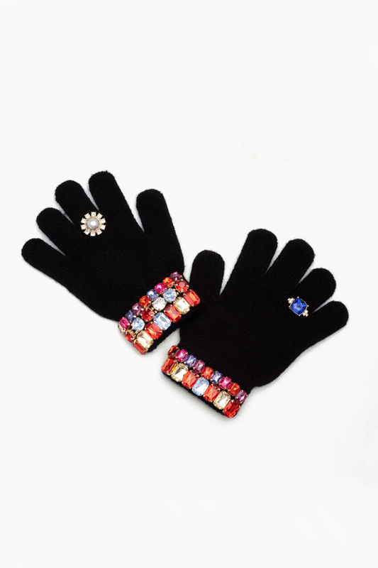 Ice Skating Jeweled Gloves