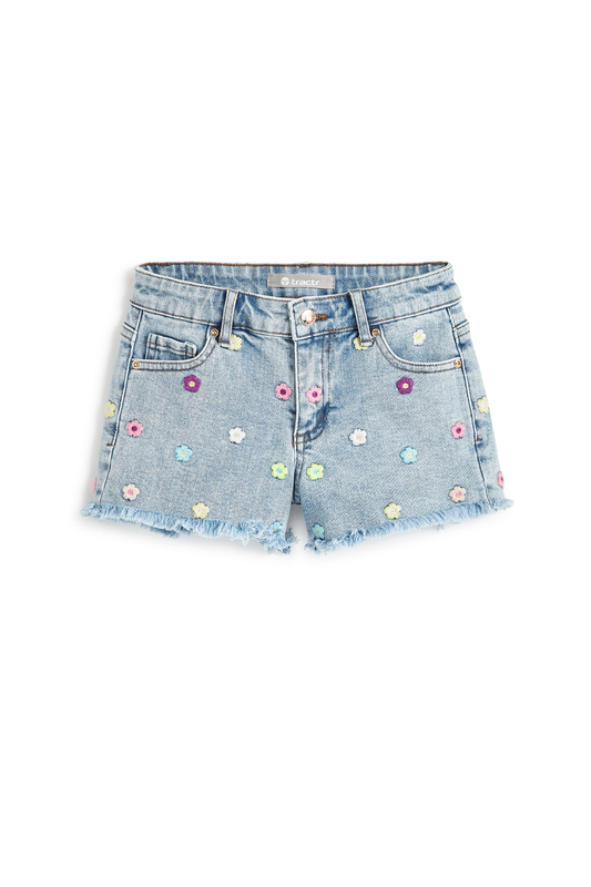 Embroidered Floral Shorts