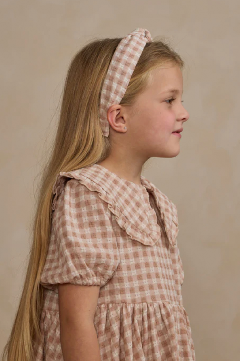 Knotted Headband-Pink Gingham