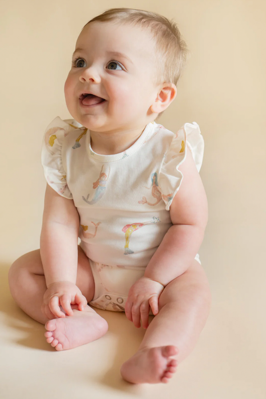 Mermaid Melody Short Sleeve Flutter One Piece