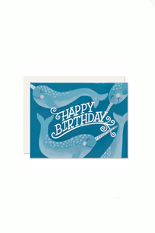 Birthday Narwhals Card