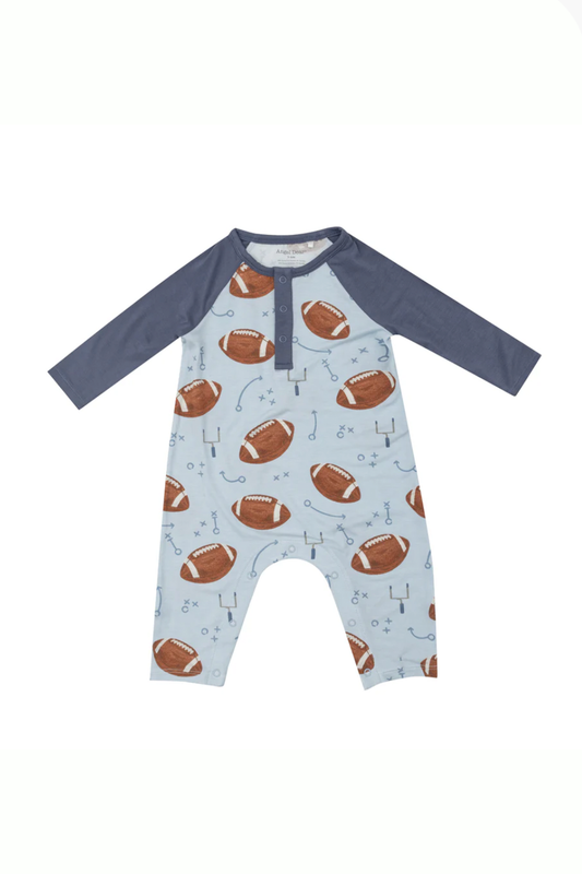 Footballs L/S Raglan Romper