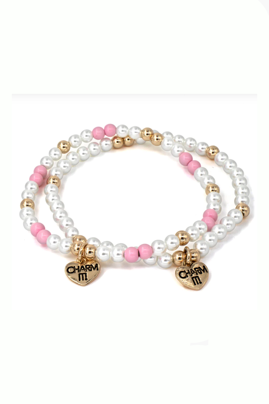 Pearl Stretch Beaded Bracelet Set