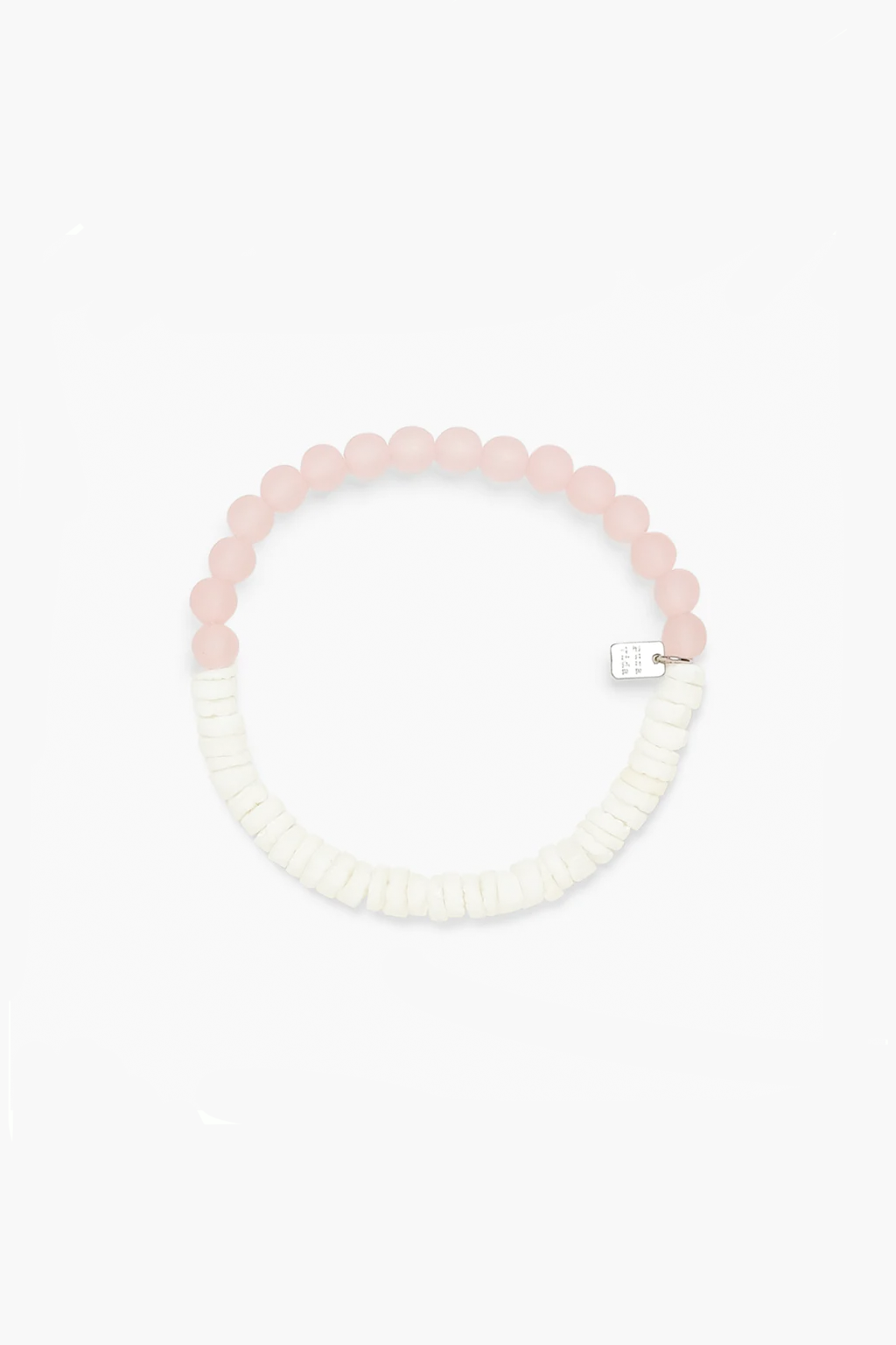 Puka Shell & Frosted Bead Stretch Bracelet