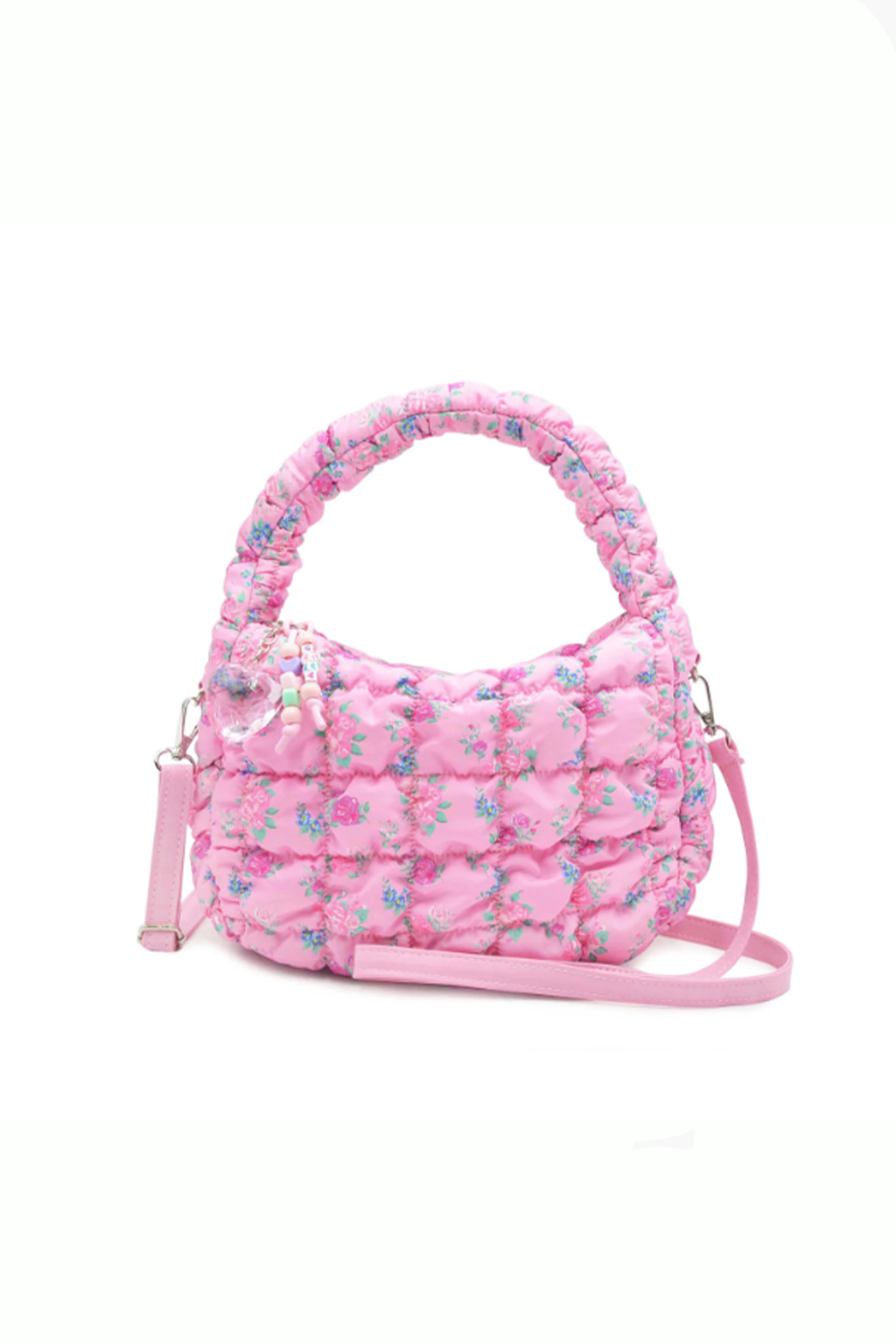 Scrunch Floral Mini Hobo Bag