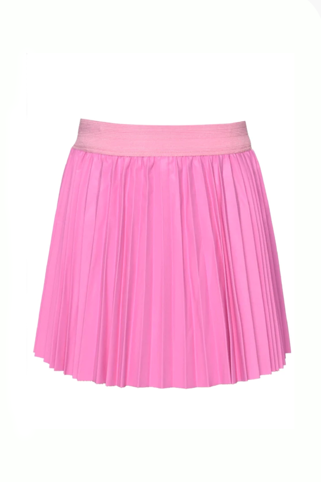 Pleated Faux Leather Skirt