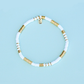 Gold & White Pisa Stretch Anklet